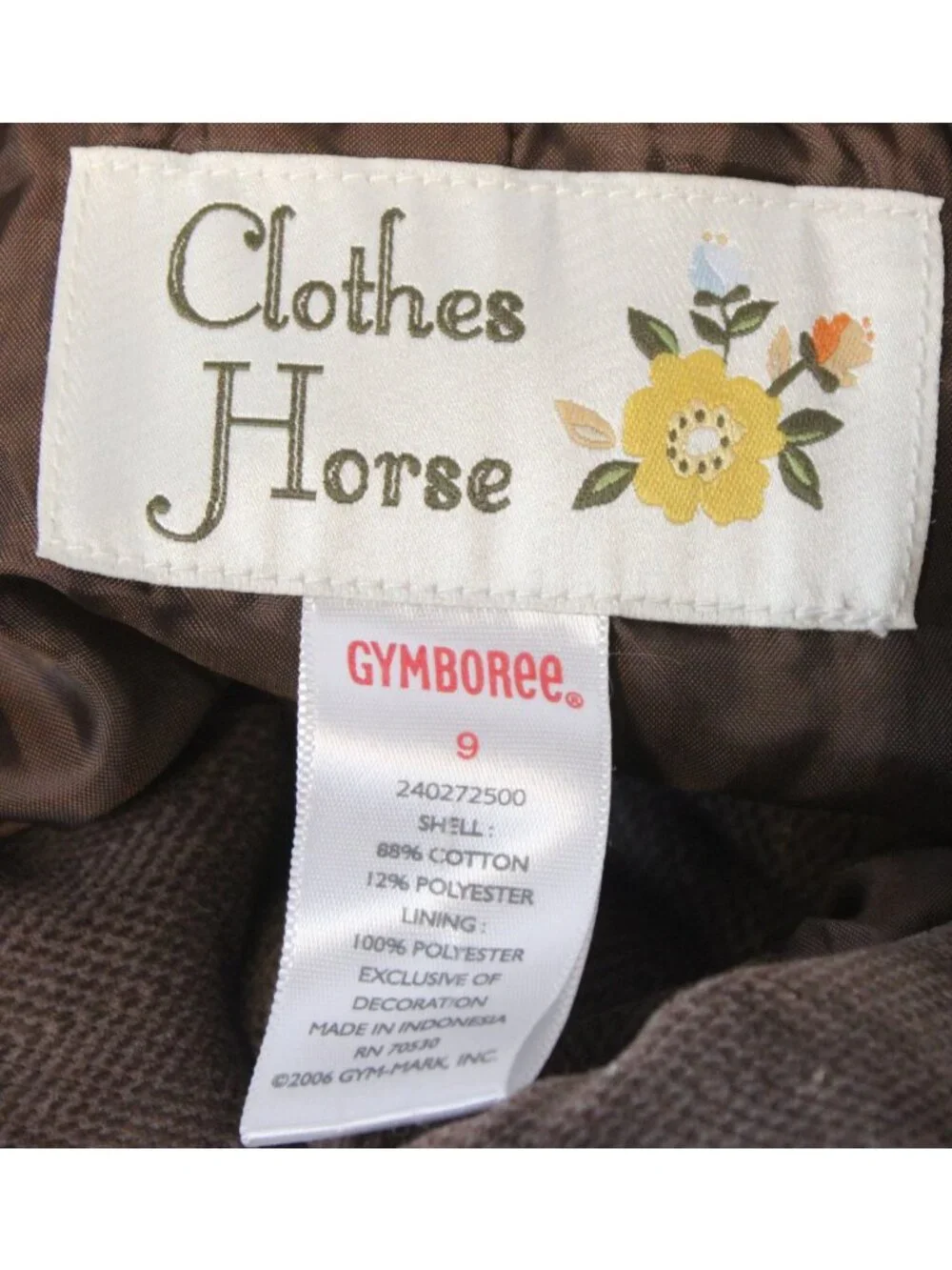 2007 Gymboree Equestrian Club Herringbone Velveteen Blazer sz 9 Show Horse Bow